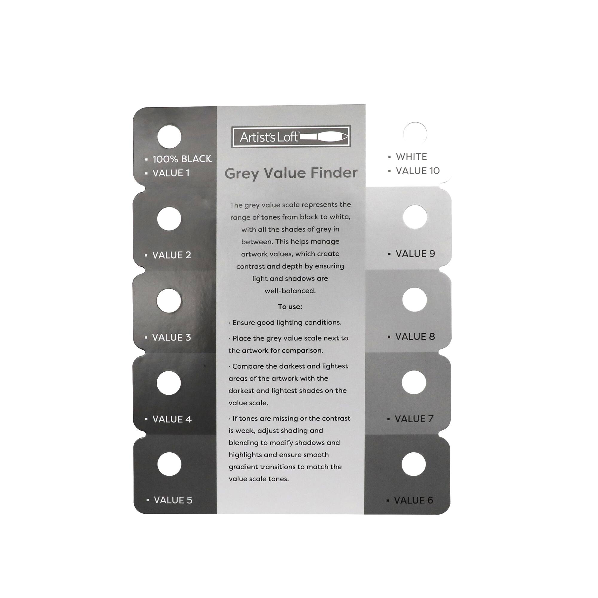 12 Pack: Gray Scale Finder by Artist's Loft™